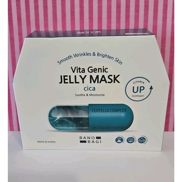 Bano Bagi Face Mask Vita Genic Cica Jelly Face Mask 1pack 10pcs - Picture 1 of 2